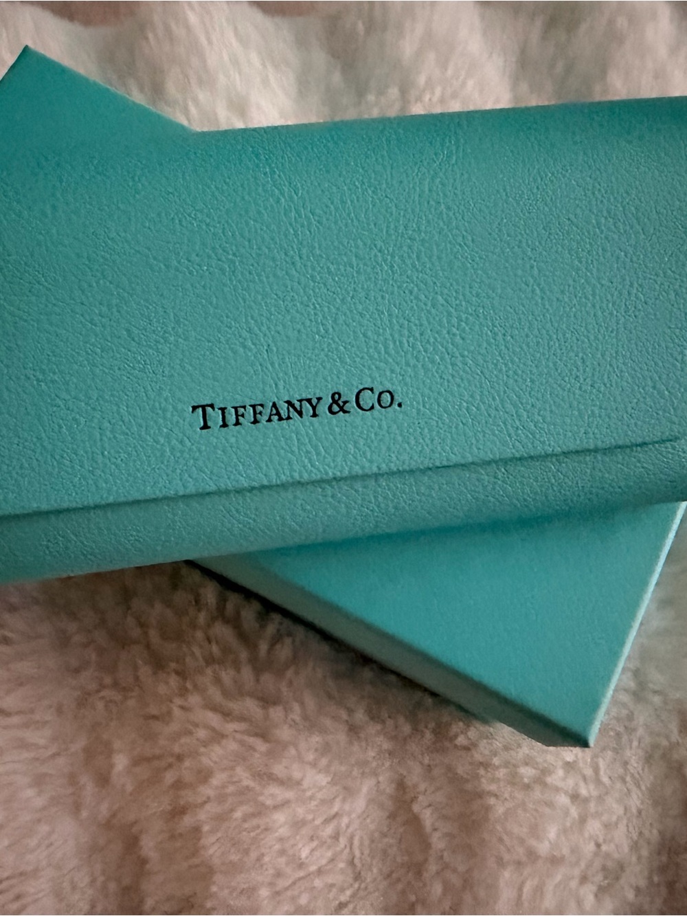 Tiffany & Co. accessory pouch for glasses or sunglasses. Comes with box.